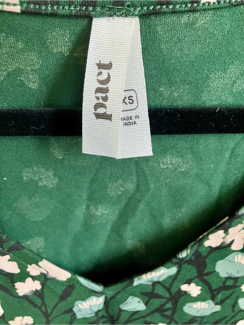 Pact Dark Green Floral V-Neck Midi Dress - Picture 3 of 5